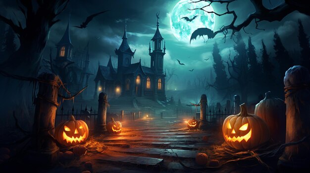 Photo abstract halloween background and beautiful wallpaper