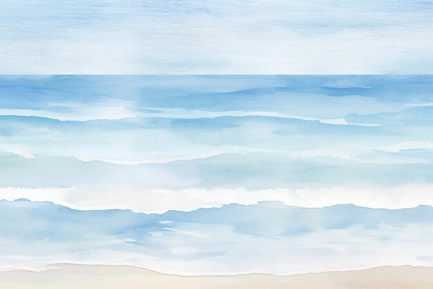 Abstract hand painted beach themed watercolour background