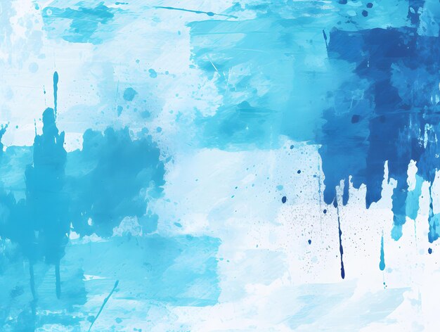 Photo abstract hand painted blue background