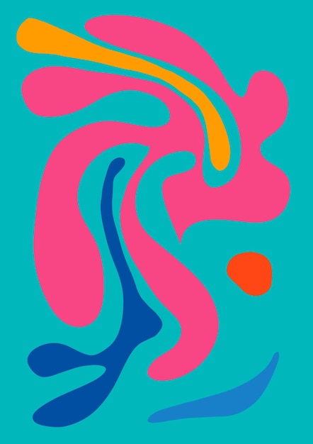 Abstract Hand-Painted Illustration. Minimalist Art Print background. Poster template.