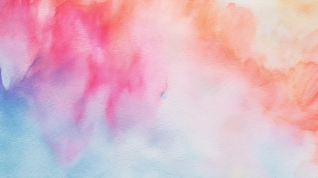 Photo abstract hand painted watercolor colorful wet on white paper texture for creative wallpaper