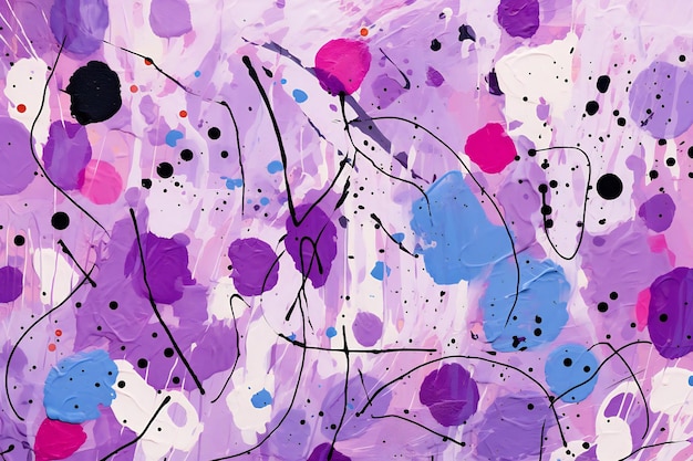 Abstract HD watercolor paintings in random dots lines and stroke