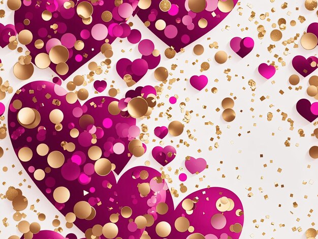 Photo abstract heart background lovethemed wallpaper romantic digital art heartshaped pattern colorf