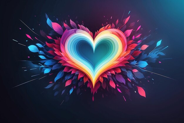 abstract heart shape for background