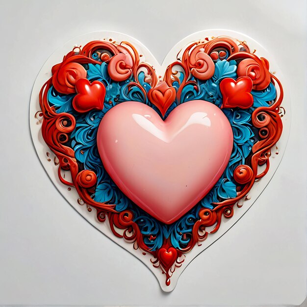 Photo abstract heart stickers