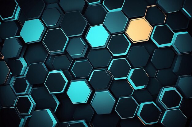 Abstract hexagon background Technology polygonal design Digital futuristic minimalism Vector