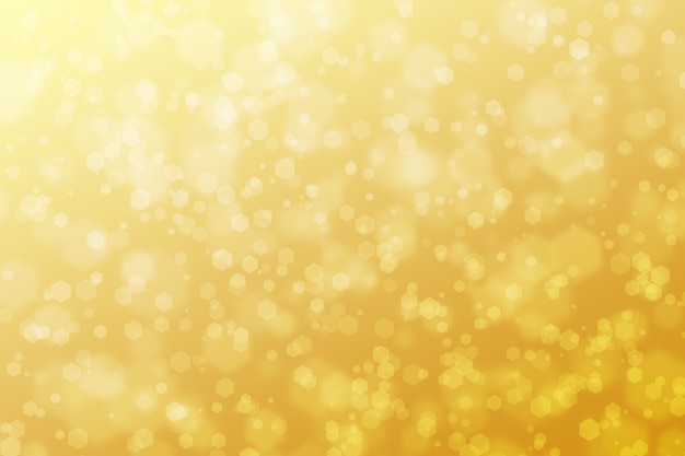 Abstract Hexagon Bokeh Background Yellow Gradient