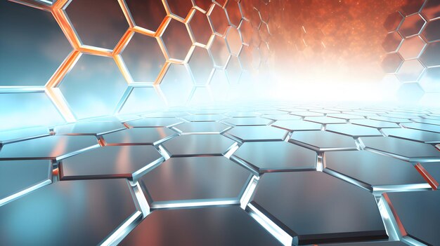 abstract hexagonal wallpaper ai background