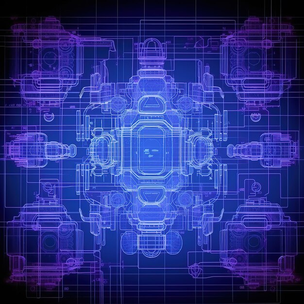 Photo abstract hi tech squared futuristic template