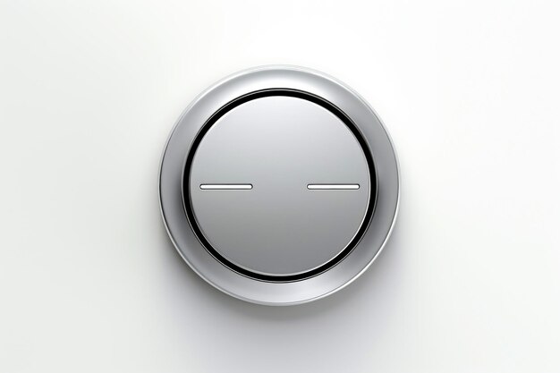 Abstract high tech multicolor button on white background Generative AI