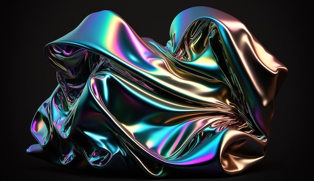 Photo abstract hologram gradient background