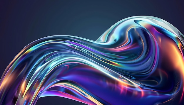 Photo abstract holographic background the material has a reflective quality and appears to be in motion