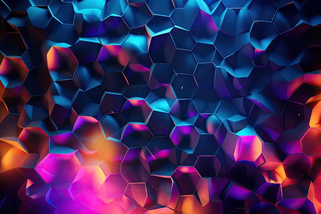 Abstract holographic background with dynamic morphing colors and shapes
