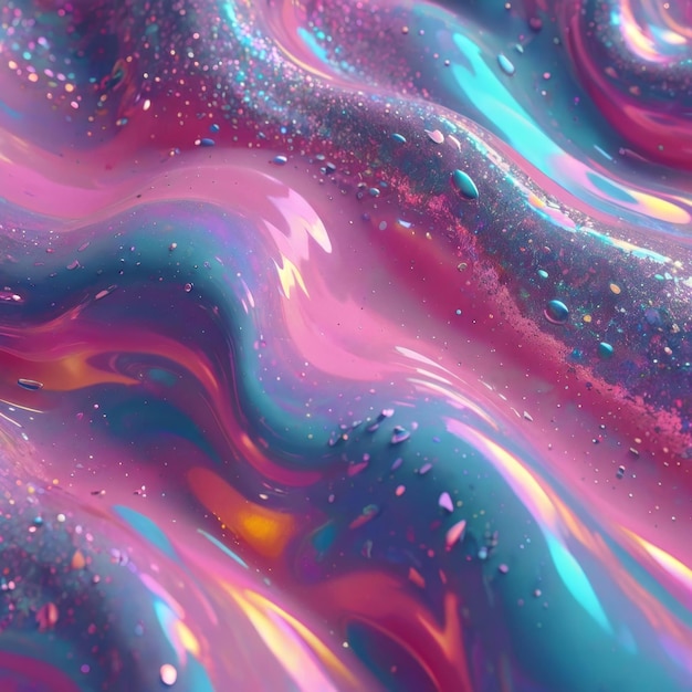 Abstract Holographic Designs Exploring Futuristic Shapes and Colors