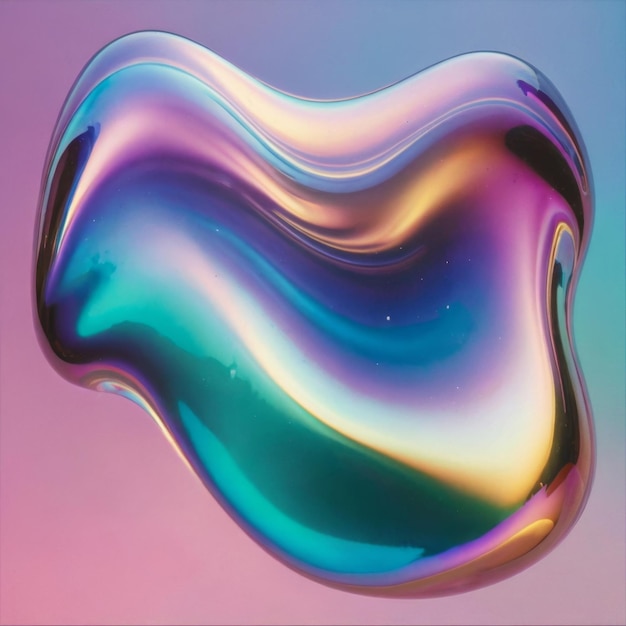Abstract Holographic Designs Exploring Futuristic Shapes and Colors