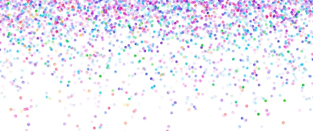 Photo abstract holographic gradient confetti background isolated on white background banner with copy space
