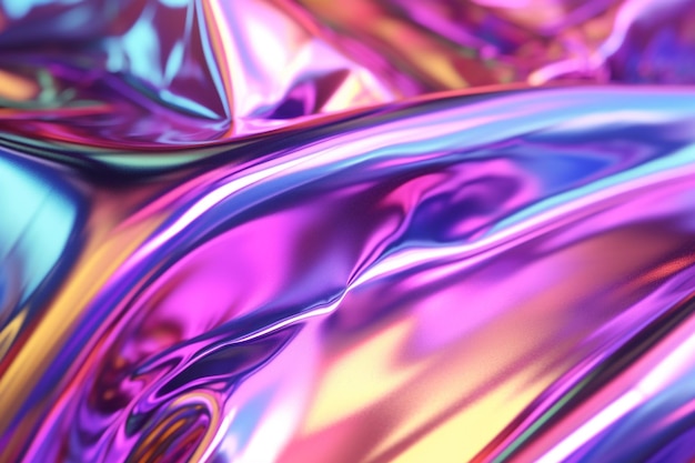 Абстрактный голографический радужный градиент геометрический кристаллический фон радужная текстура жидкости