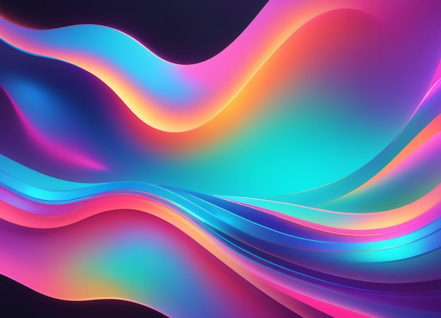 Abstract holographic neon colorful background wallpaper