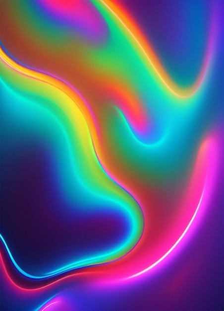 Abstract holographic neon colorful background wallpaper