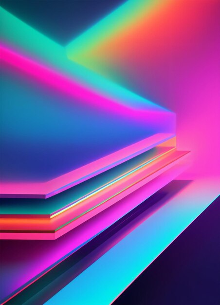 Abstract holographic neon colorful background wallpaper