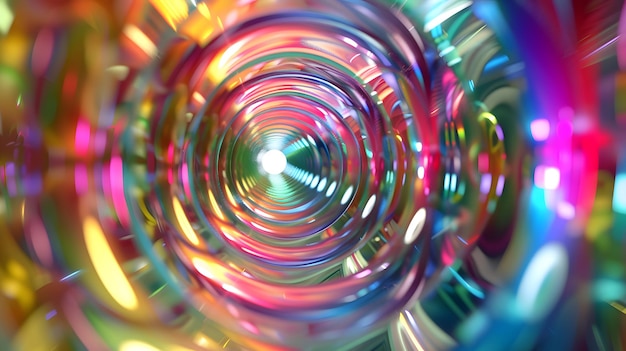 Abstract Holographic Tunnel with Colorful Rings