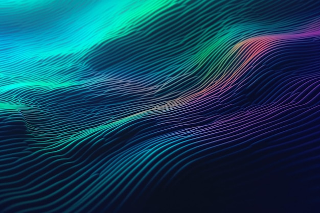 Abstract holographic waves clipart features futuristic and colorful shapes for stunning backgrounds