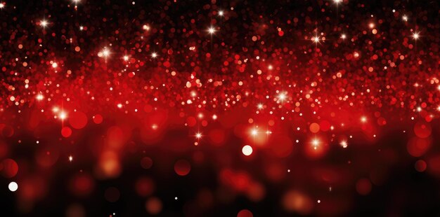 Abstract Hot Red Blurry Lights Background Christmas backdrop Generative AI