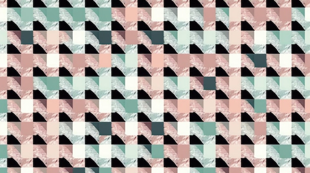 Abstract Houndstooth Checked Variegated Stroke Texture with Generative AI Technology