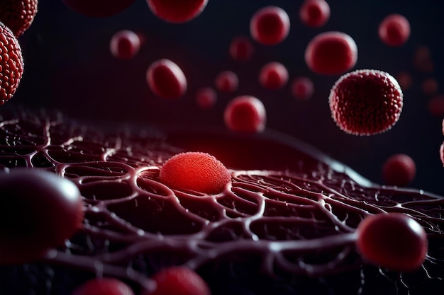 Abstract human blood cells background