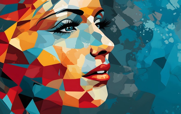 Abstract human head inforgraphic illustration