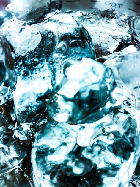 Abstract Ice background Ice cubes feel fresh on hot days Ice is indispensable in summer