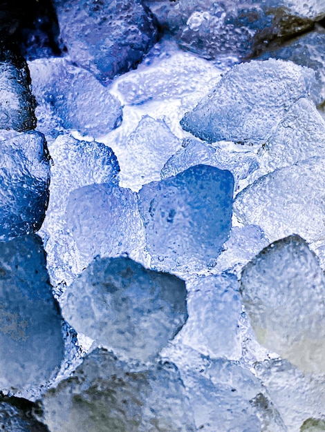 Abstract Ice background Ice cubes feel fresh on hot days