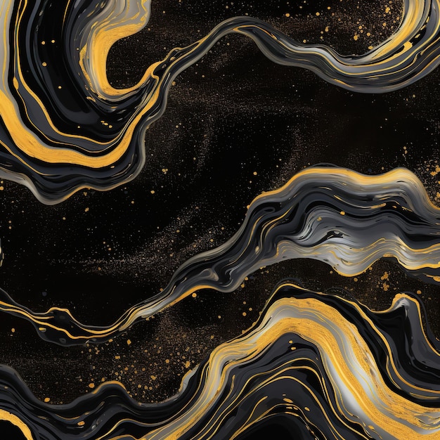 Abstract illusion of gold lava over gold colors