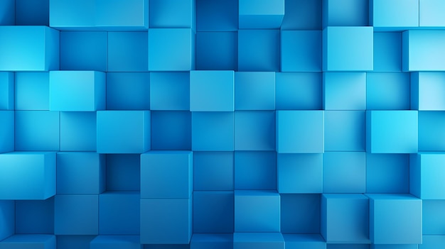 Photo abstract illustration of blue cubes background futuristic background design