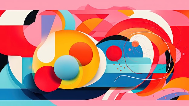 a abstract illustration of a colorful design in the style of bold and graphic composition