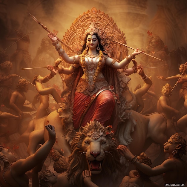 Durga Puja의 추상 그림