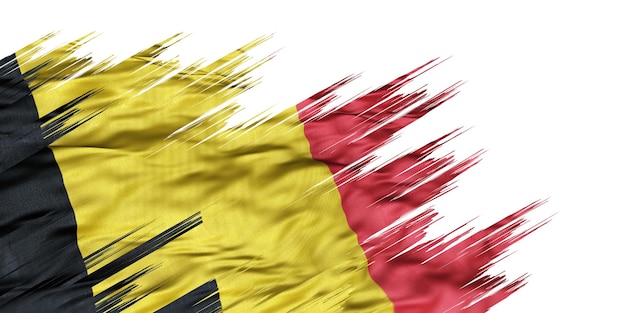 ベルギーのヨーロッパ旗の抽象的なイラストで,グランジ・スプラッター効果があります