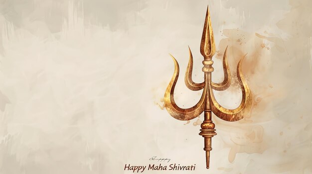 Photo abstract illustration of shivratri greeting card designvector illustration