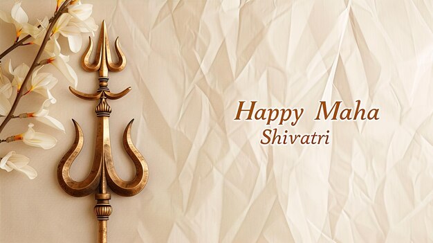 Photo abstract illustration of shivratri greeting card designvector illustration
