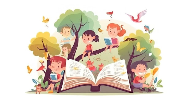 Abstract illustration of teachers dayHindi Diwaschildren's day