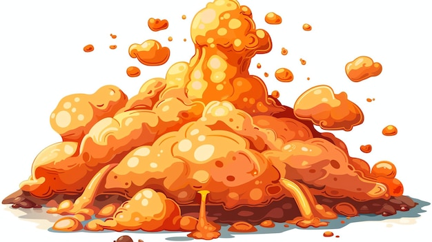 Foto illustrazione astratta di un'esplosione gialla