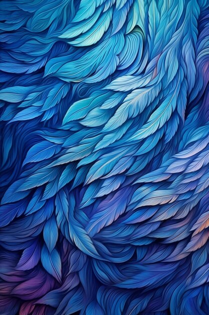 An abstract image of a blue artwork in the style of lush