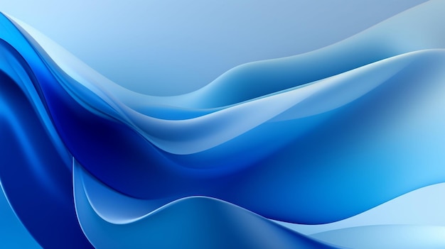 abstract image in blue with different wave patterns in the style of crisp clean lines AI generated