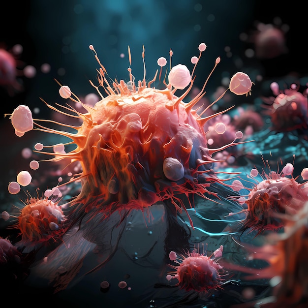 abstract image of cancer cell spread