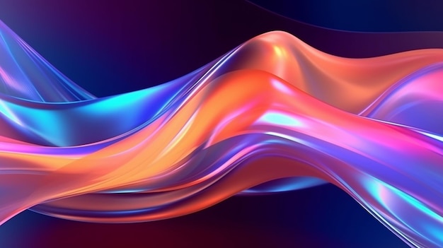 An abstract image of a colorful wave.