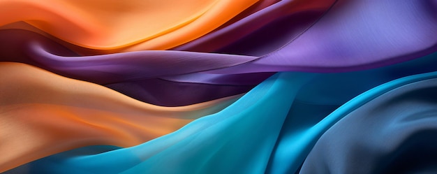 an abstract image of colorful waved backgrounds on dark background in the style of sculptural forms