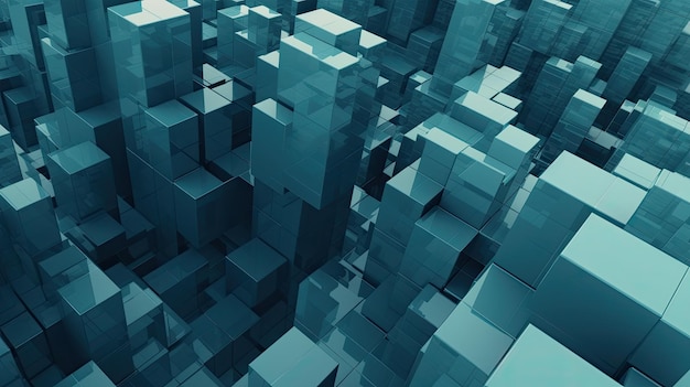 An abstract image of cubes and cubes