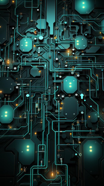 an abstract image of an electronic circuit board