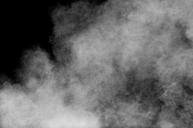 Photo abstract image of fog over black background