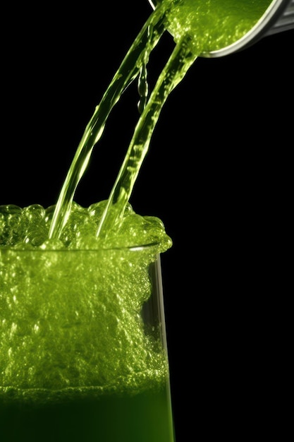 Foto immagine astratta di liquido tossico verde